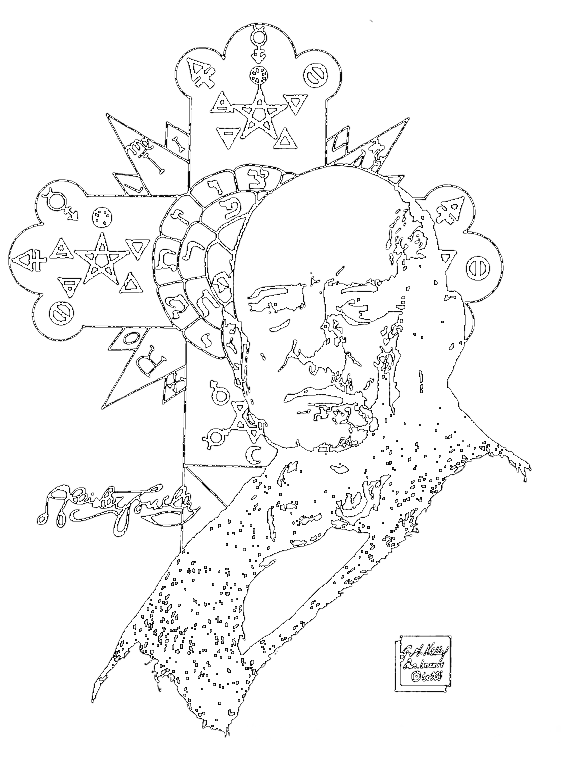 Aleister Crowley with Rosy Cross